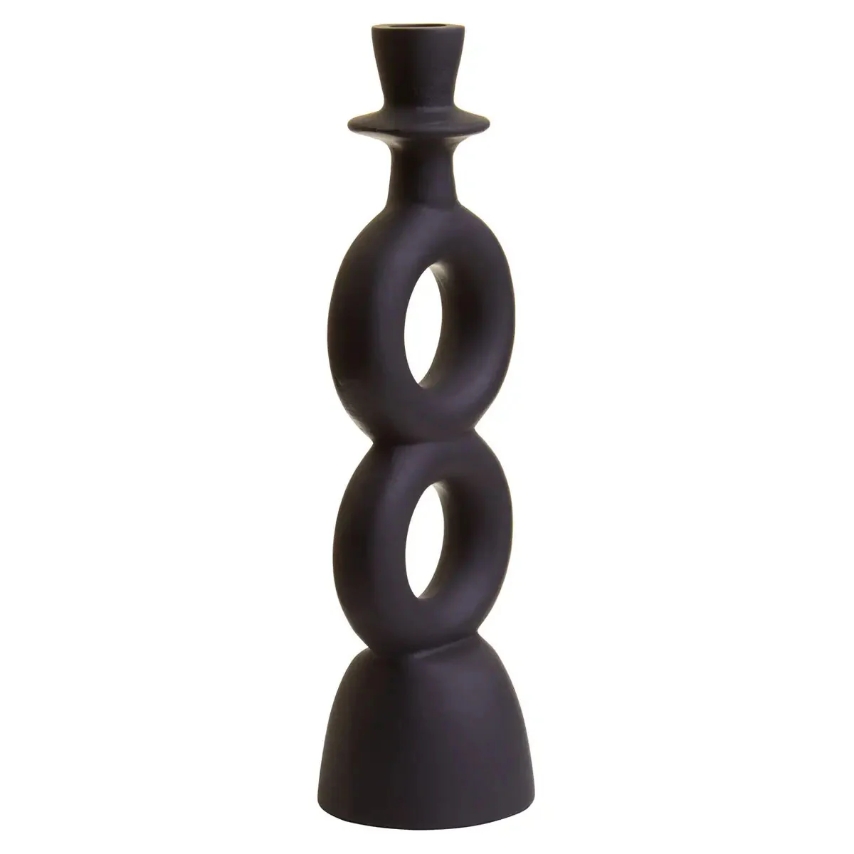 Beaumonde Home Hapax Large Black Candle Holder - Image 2