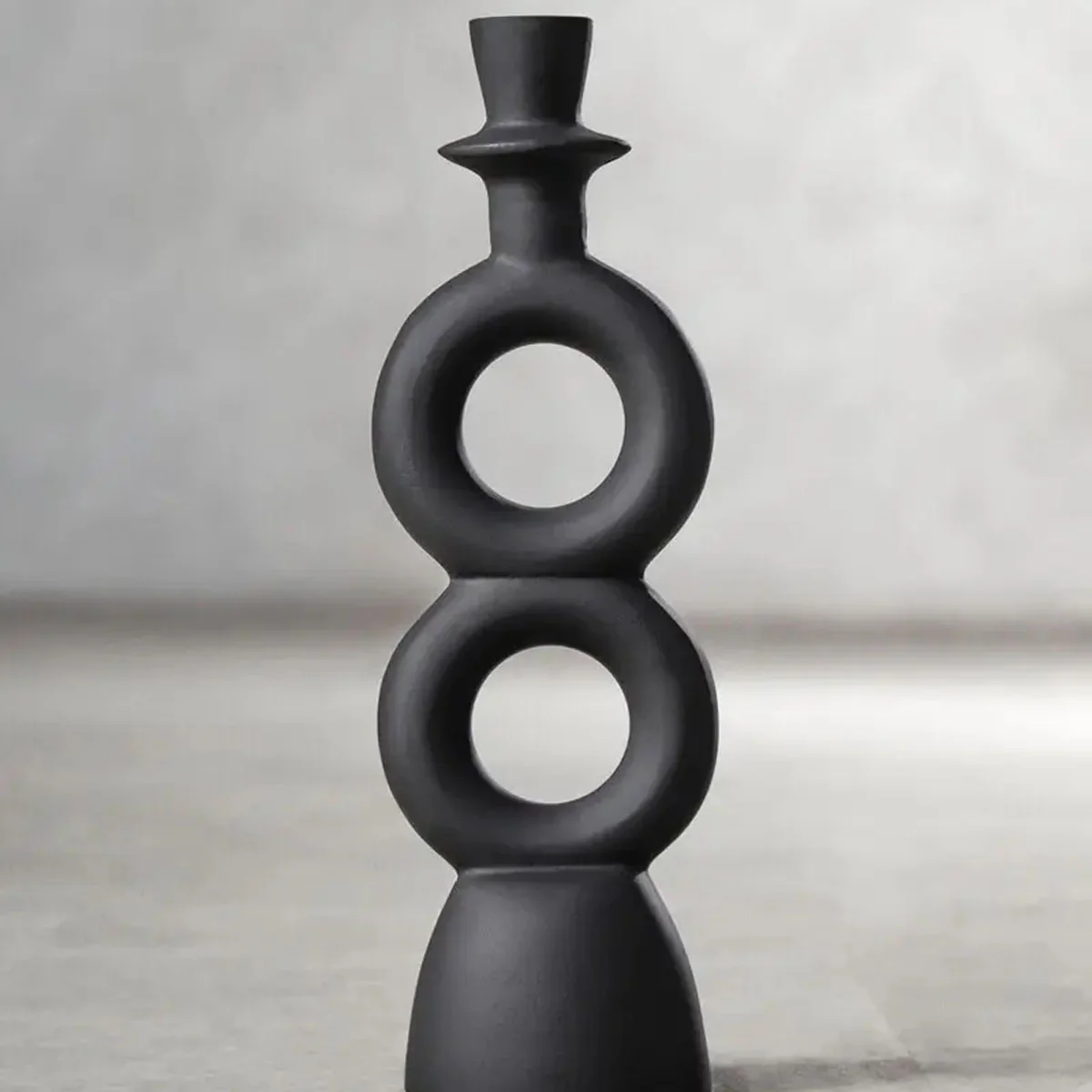 Beaumonde Home Hapax Large Black Candle Holder - Image 7