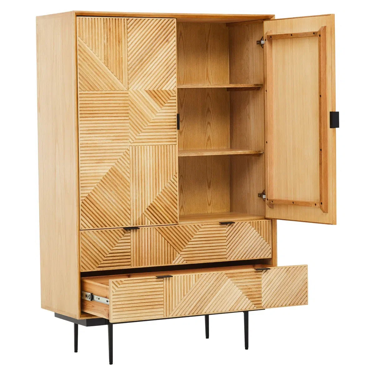 Beaumonde Home Jaikara Natural Wooden Cabinet - Image 4