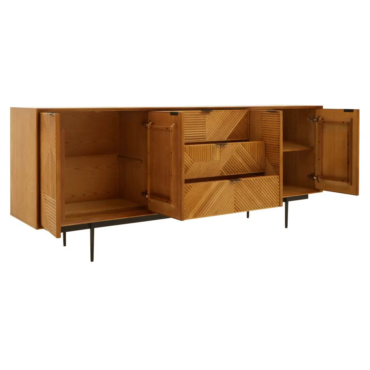 Beaumonde Home Jaikara Sideboard With Metal Legs - Image 4