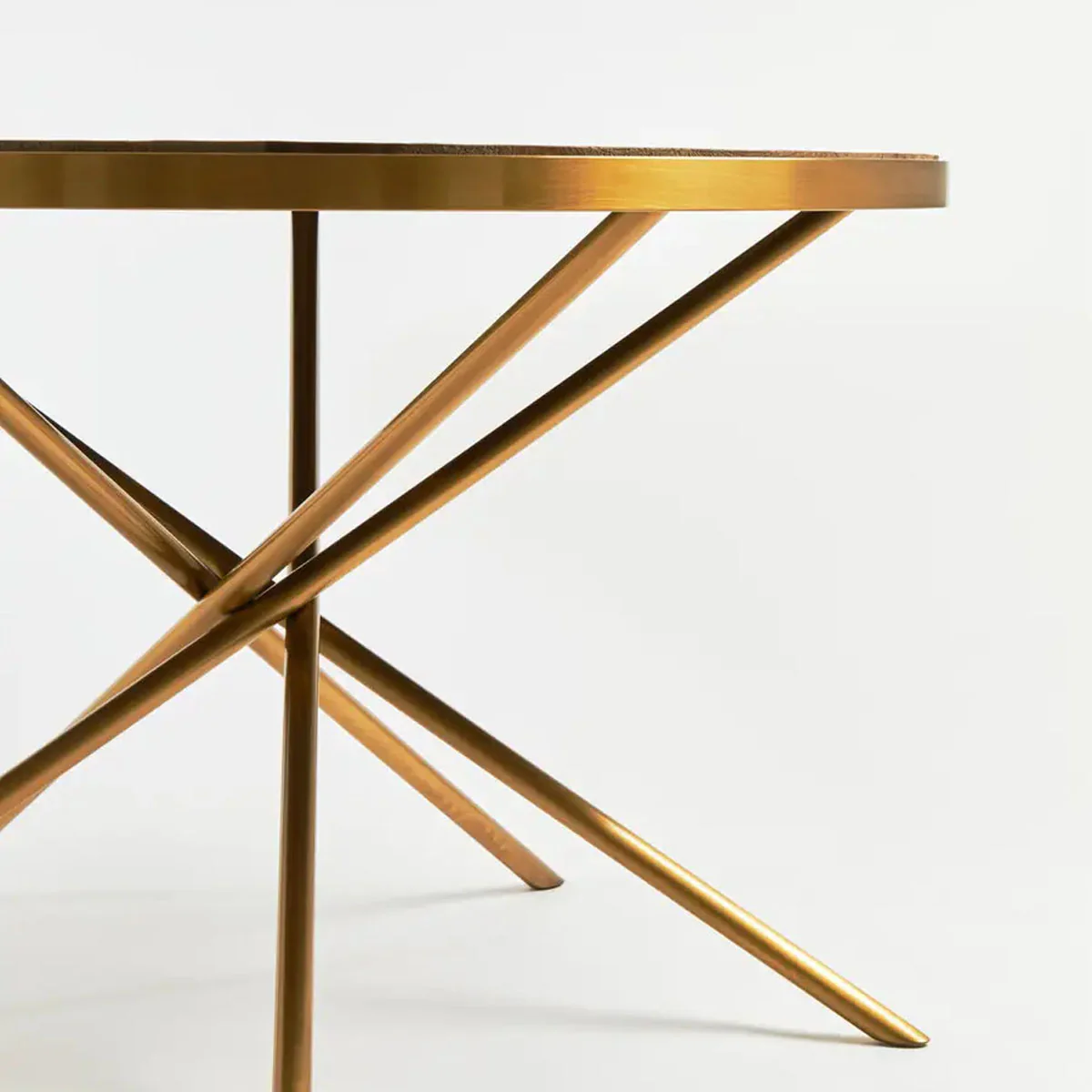 Beaumonde Home Jana Round Fir Wood Dining Table with Splayed Legs - Image 8