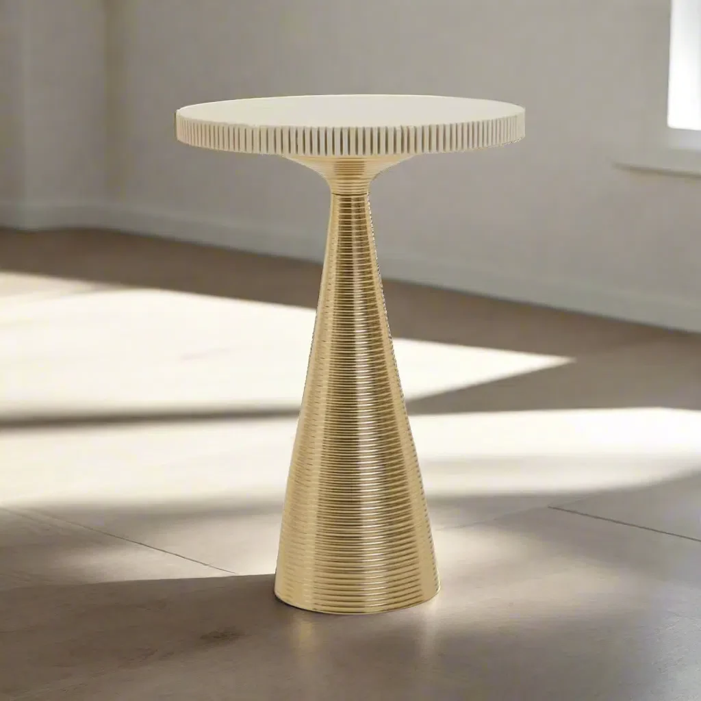 Beaumonde Home Julep Stone Top Side Table - Image 2