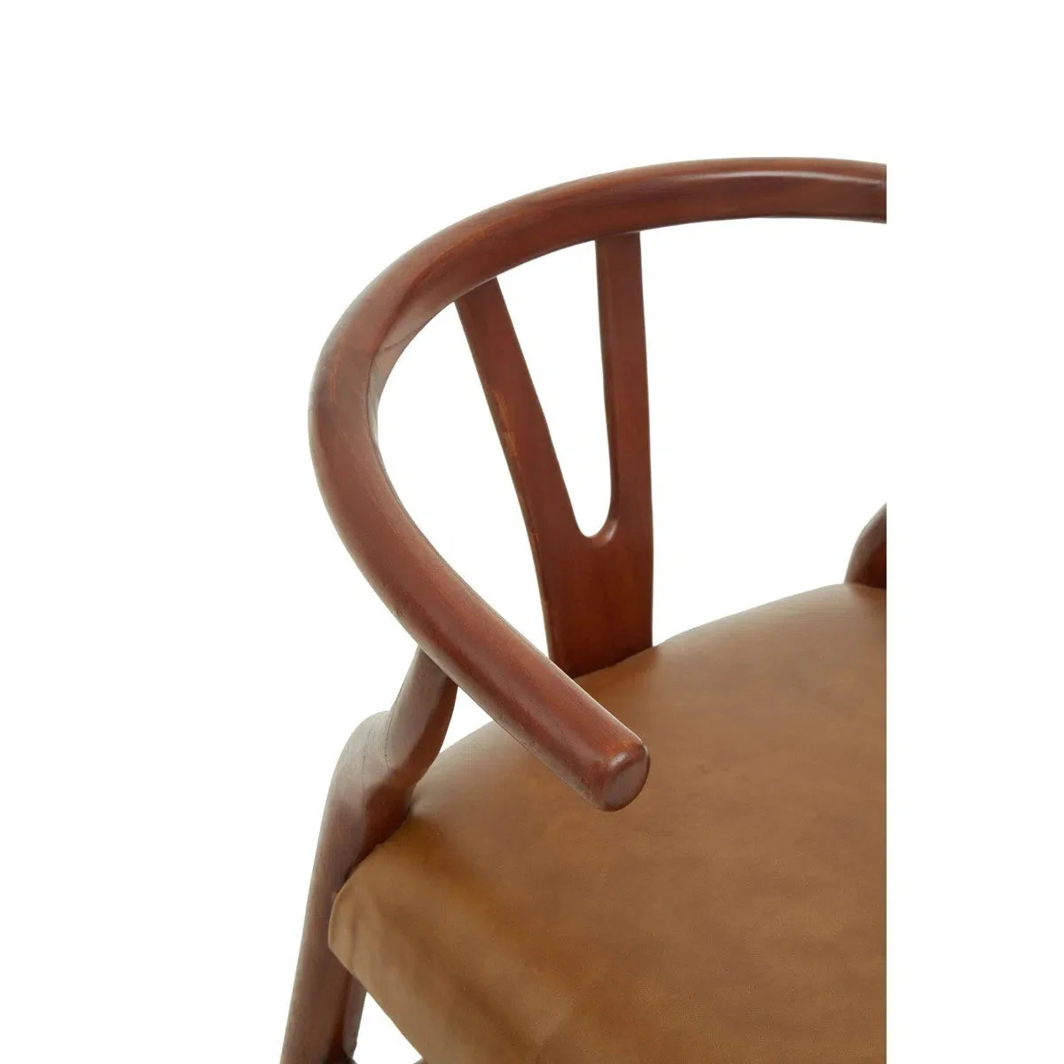 Beaumonde Home Kindiri Wishbone Leather Chair - Image 6