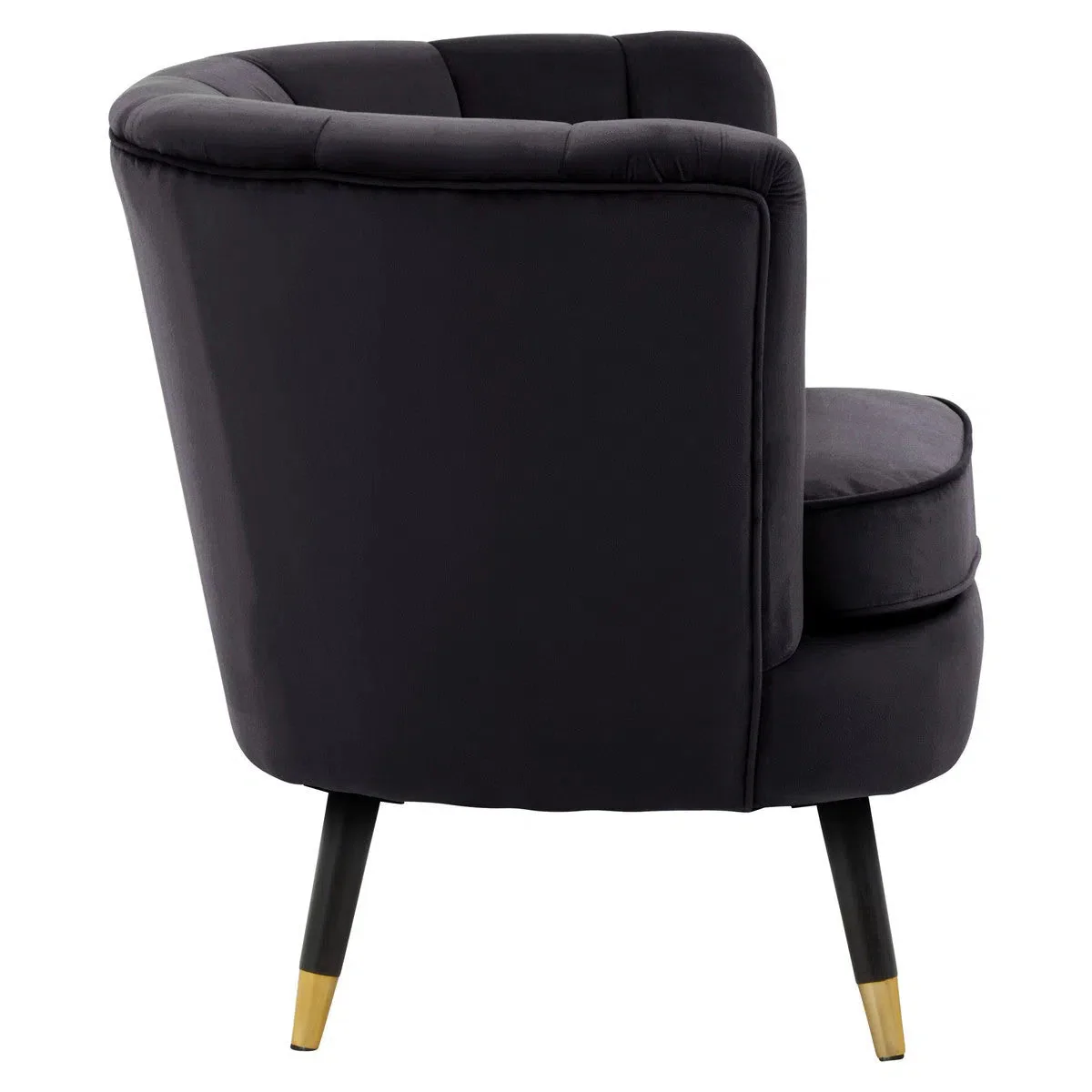 Beaumonde Home Lorenzo Black Velvet Chair - Image 4