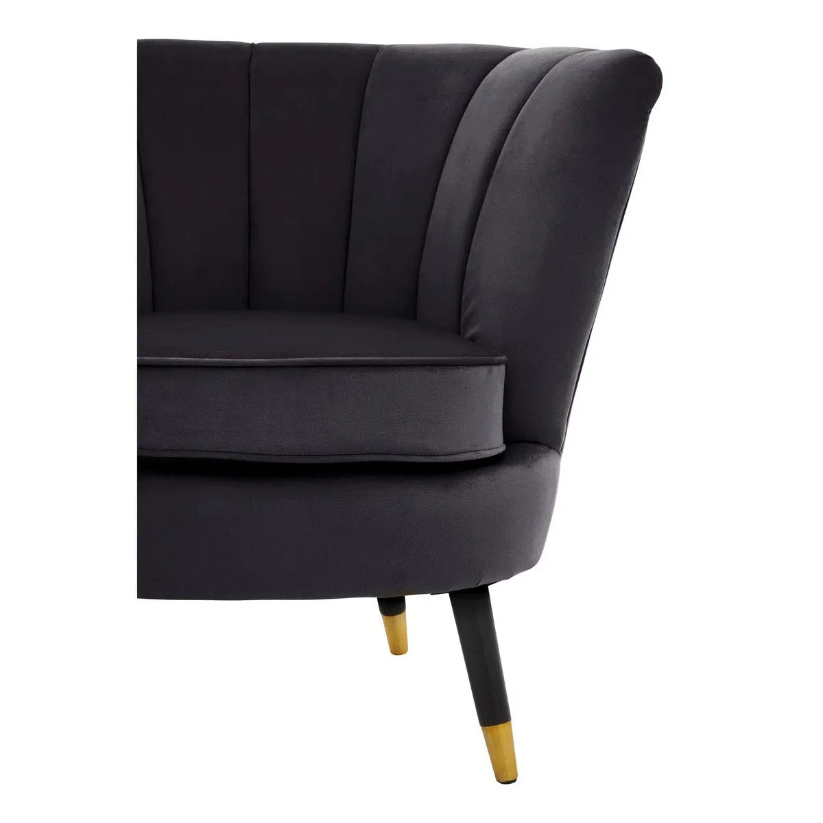Beaumonde Home Lorenzo Black Velvet Chair - Image 6