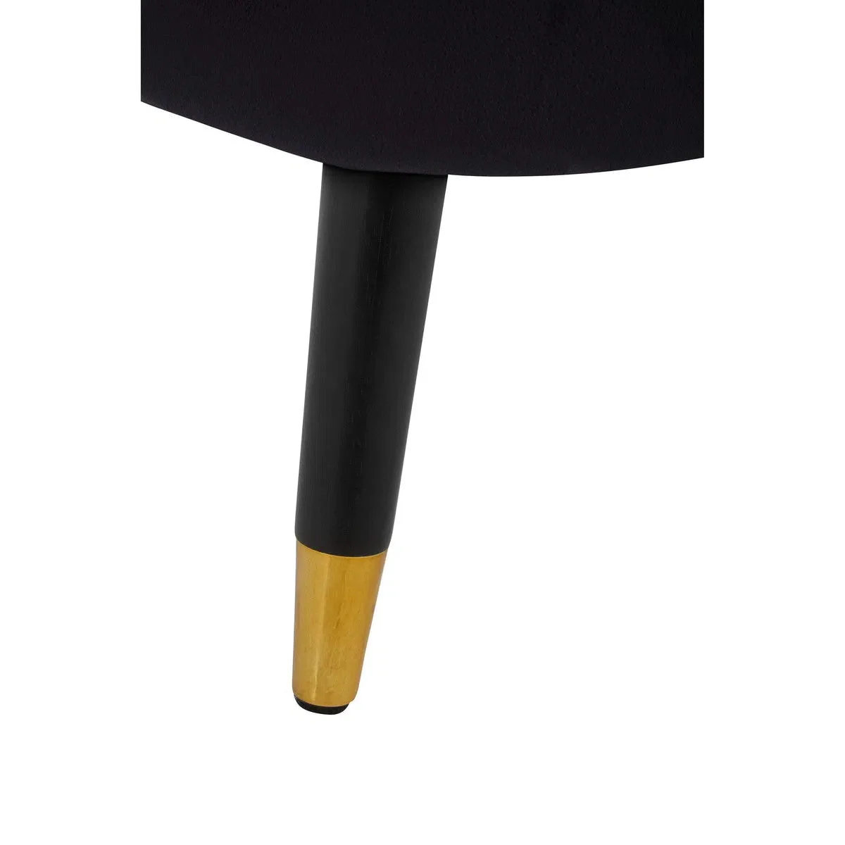 Beaumonde Home Lorenzo Black Velvet Chair - Image 8
