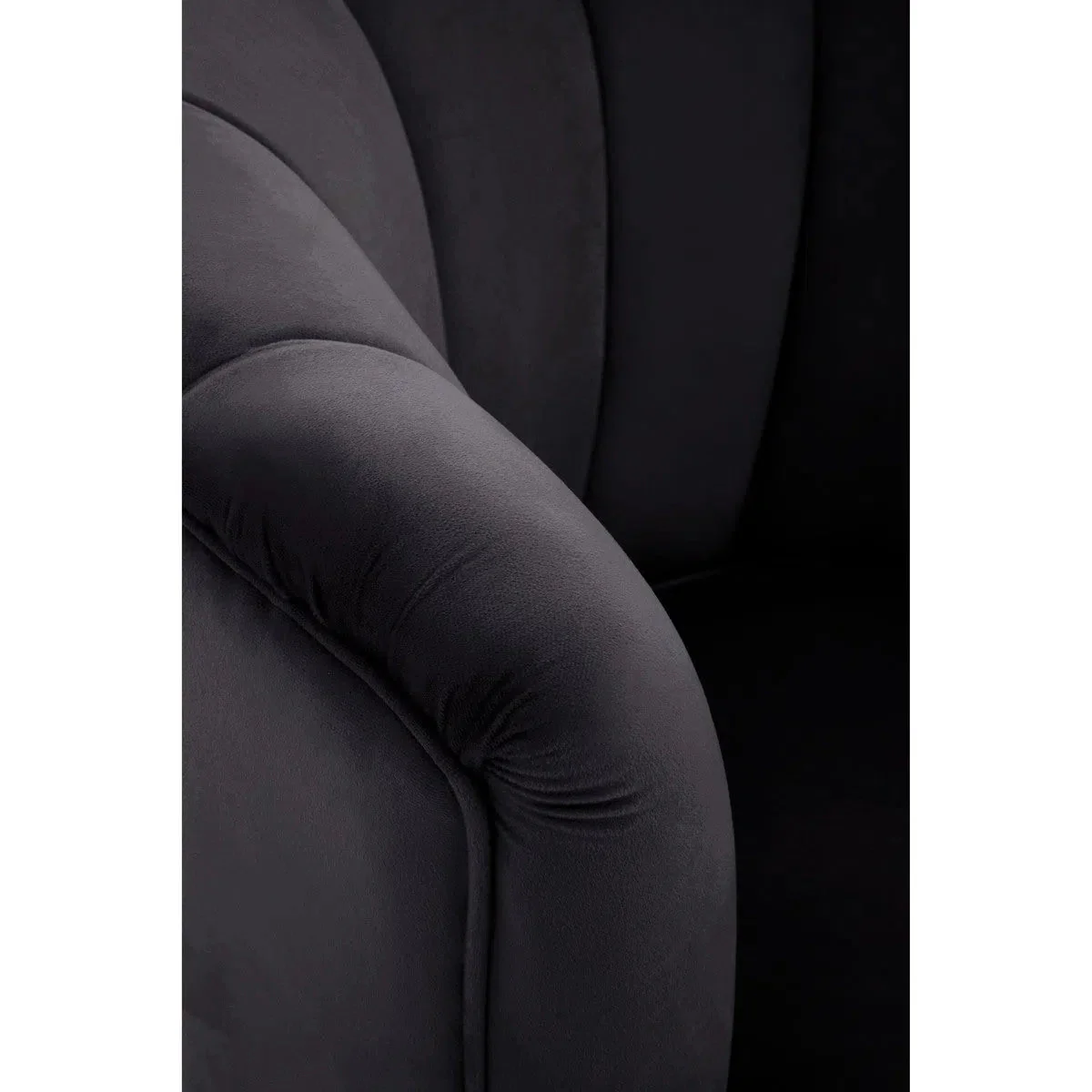 Beaumonde Home Lorenzo Black Velvet Chair - Image 9