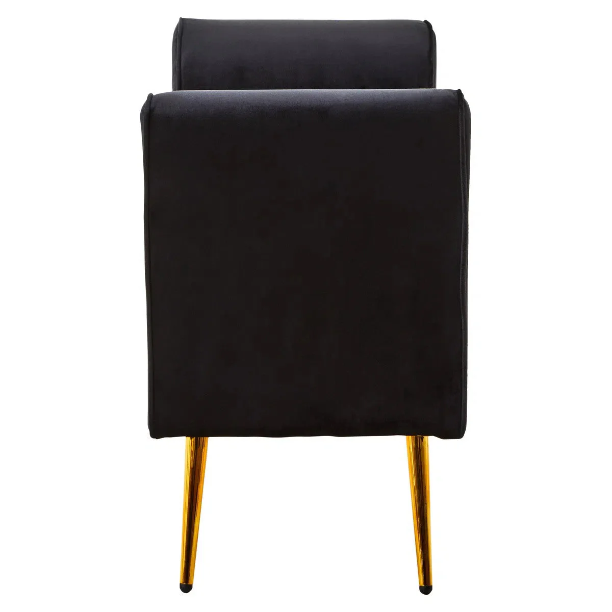Beaumonde Home Lorenzo Black Velvet Storage Bench - Image 5