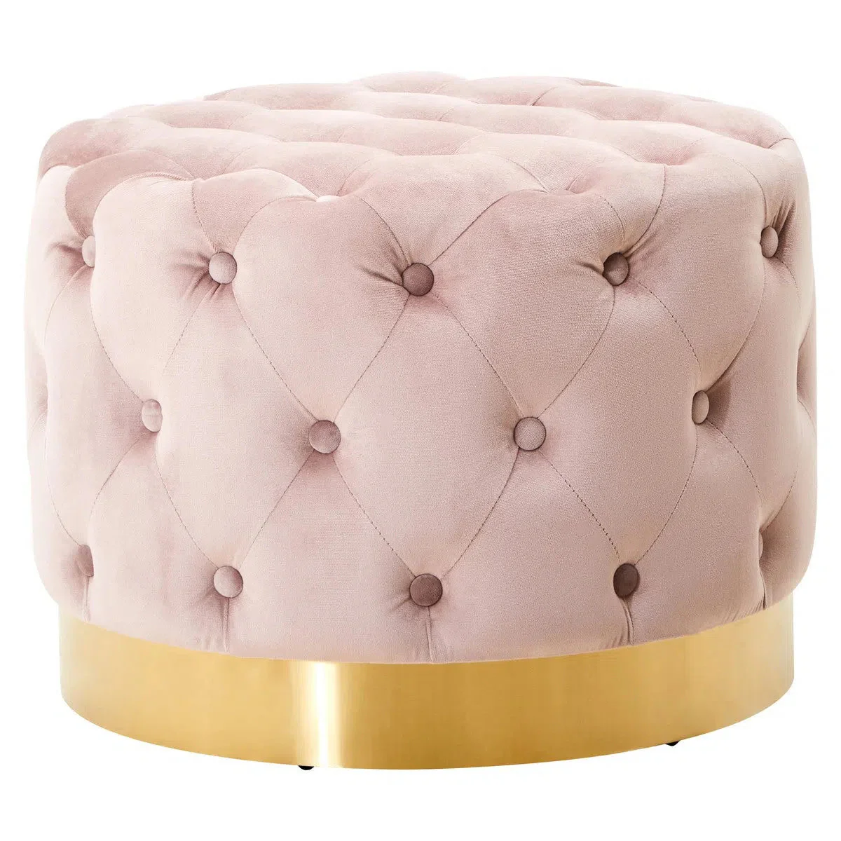Beaumonde Home Lorenzo Dusky Pink Velvet Stool