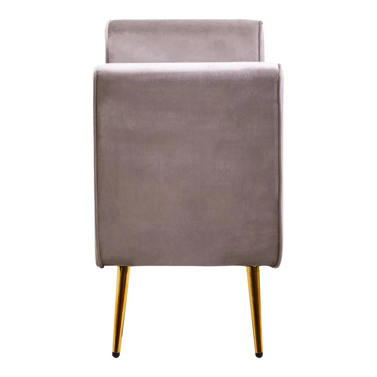 Beaumonde Home Lorenzo Mink Velvet Storage Bench - Image 4
