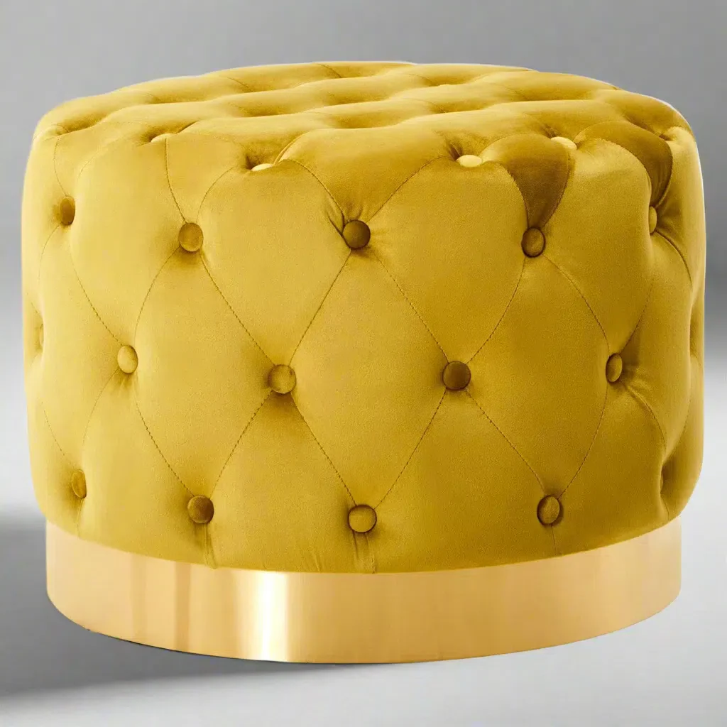 Beaumonde Home Lorenzo Pistachio Velvet Stool - Image 2