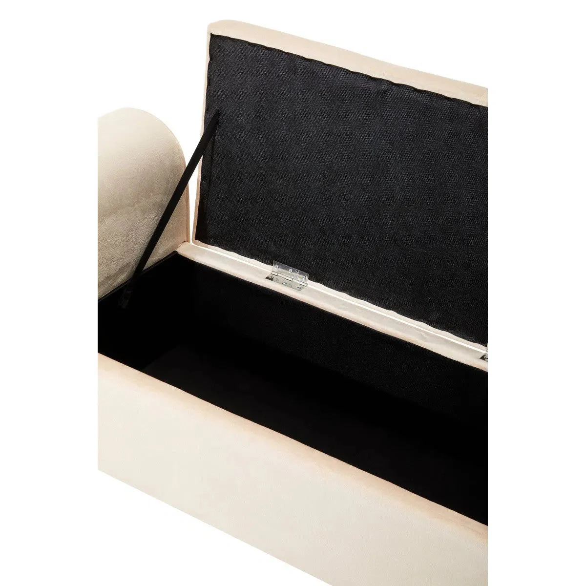 Beaumonde Home Lorenzo Stone Velvet Storage Bench - Image 5