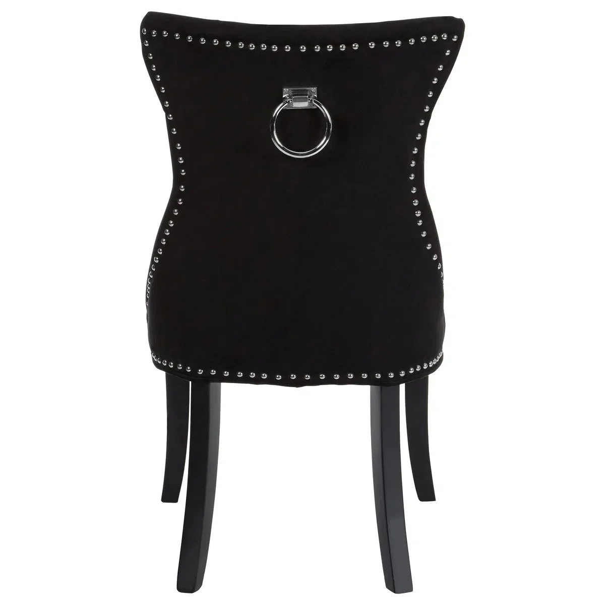 Beaumonde Home Marylebone Black Cotton Velvet Dining Chair - Image 5