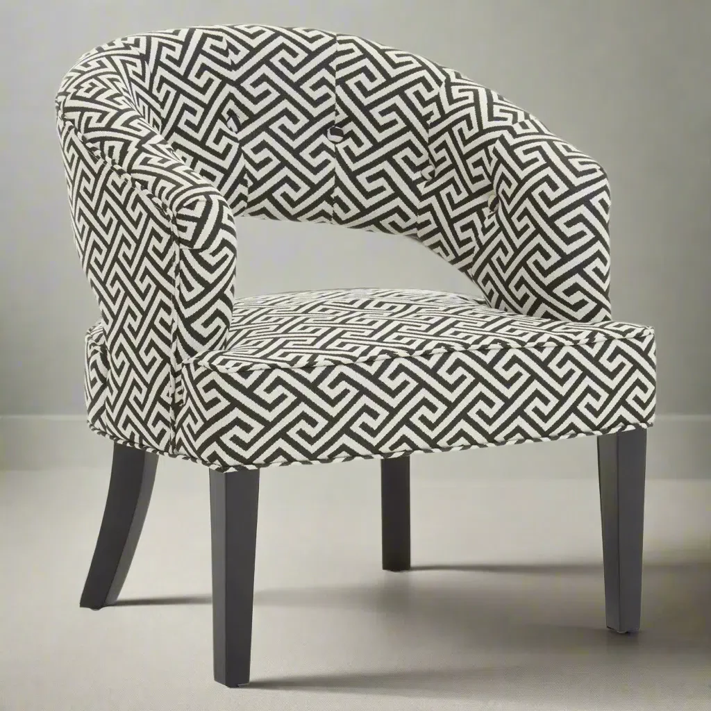 Beaumonde Home Marylebone Fret Design Cutout Lounge Chair - Image 2