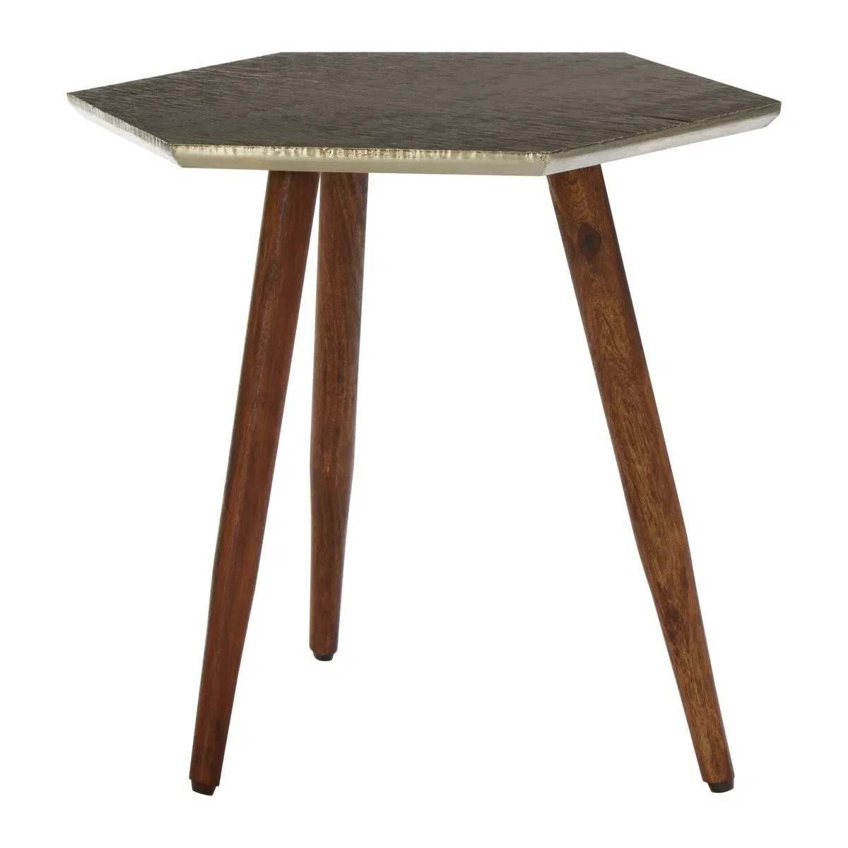 Beaumonde Home Maverick Hexagonal Wooden Side Table - Image 3