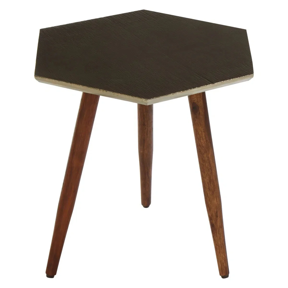 Beaumonde Home Maverick Hexagonal Wooden Side Table - Image 4