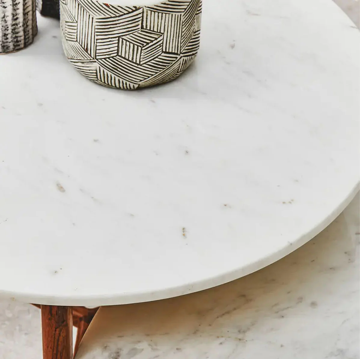 Beaumonde Home Myan White Marble Coffee Table - Image 6