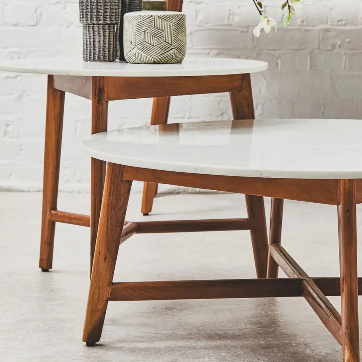 Beaumonde Home Myan White Marble Coffee Table - Image 7