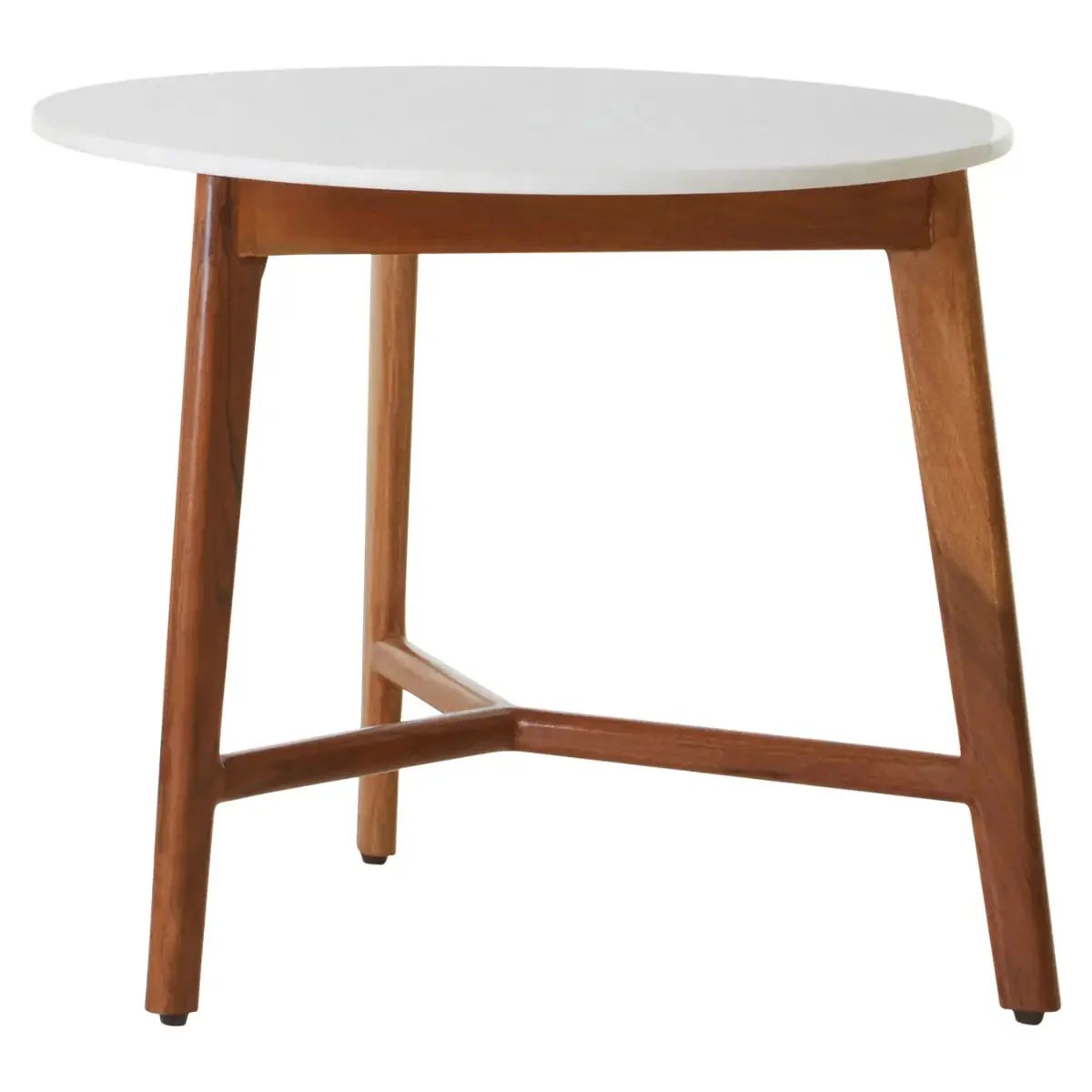 Beaumonde Home Myan White Marble Round Side Table - Image 2
