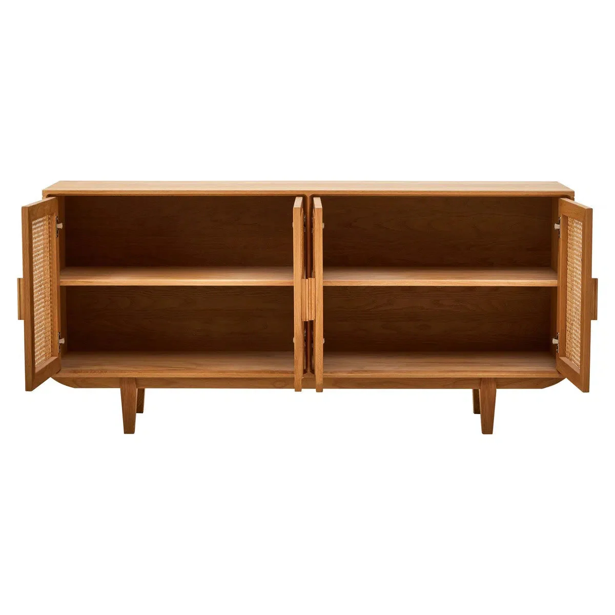 Beaumonde Home Miribel 4 Door Natural Rattan And Oak Sideboard - Image 4