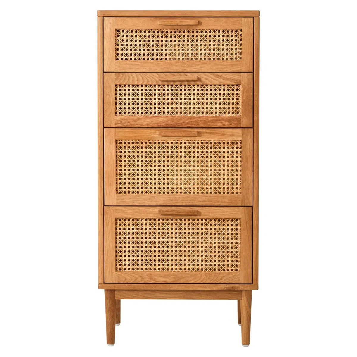 Beaumonde Home Miribel Rattan and Oak Three Drawer Wood Chest - Image 3