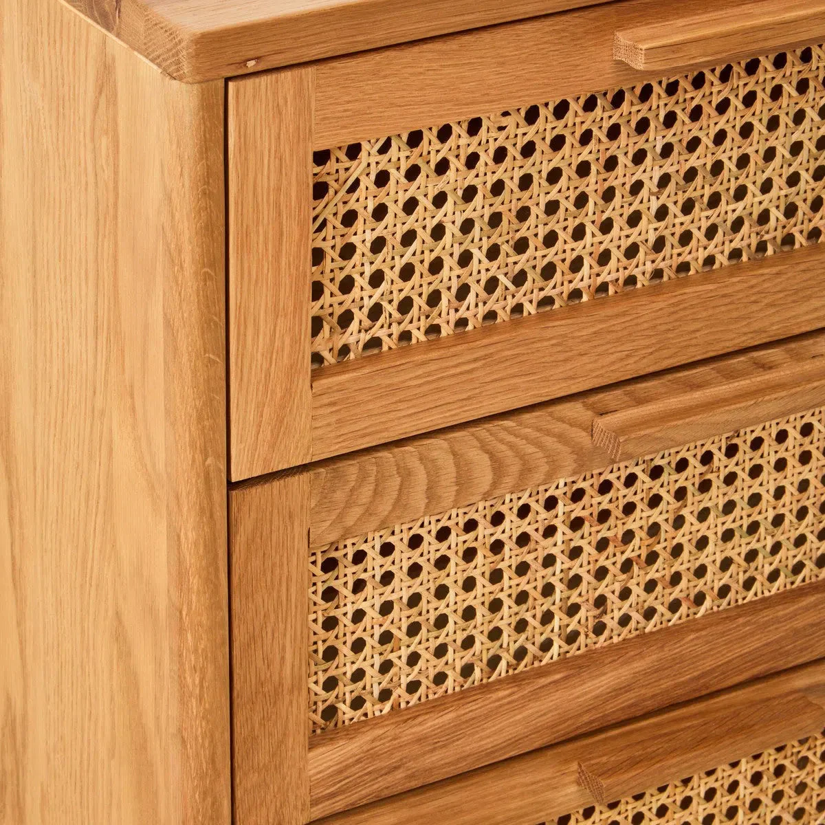 Beaumonde Home Miribel Rattan and Oak Three Drawer Wood Chest - Image 8