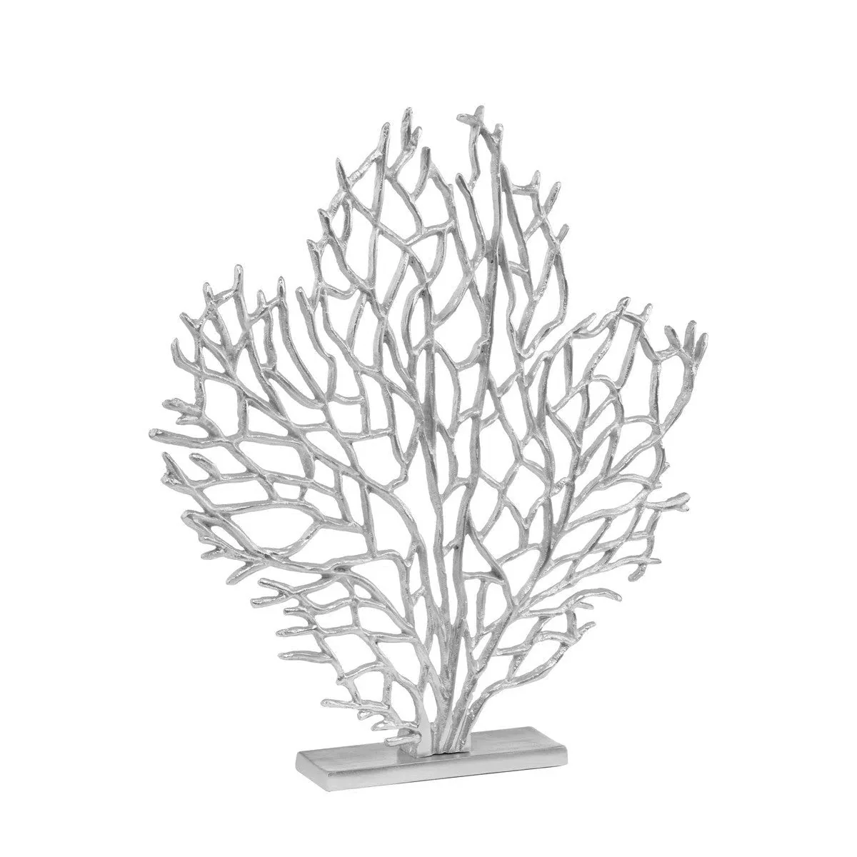 Beaumonde Home Prato Large Silver Nickel Finish Coral Sculpture - Image 2