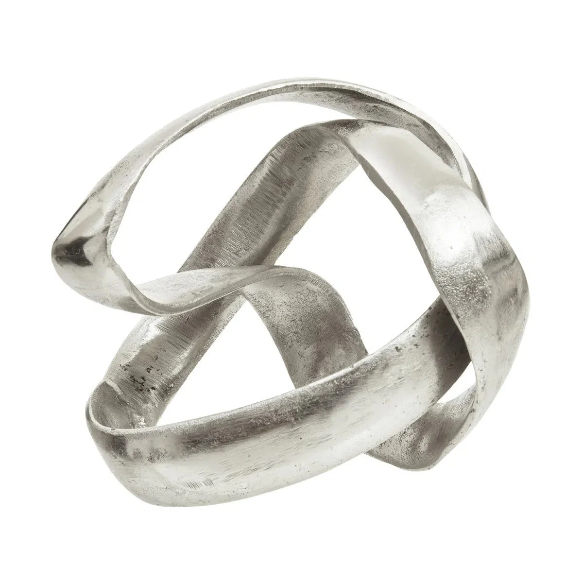 Beaumonde Home Prato Silver Finish Knot Sculpture - Image 3