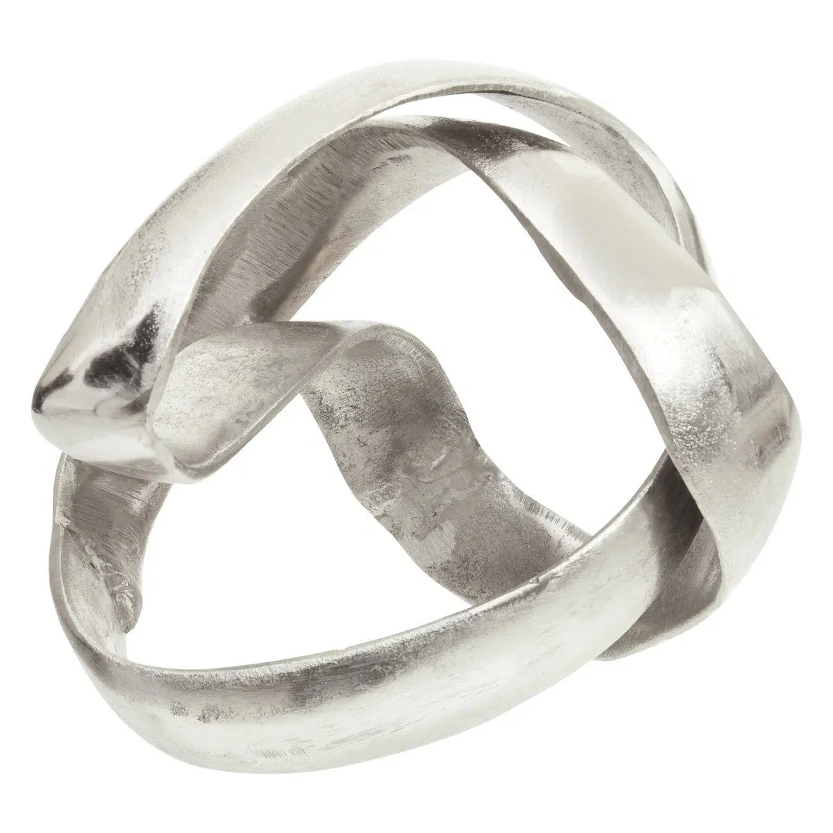Beaumonde Home Prato Silver Finish Knot Sculpture - Image 4