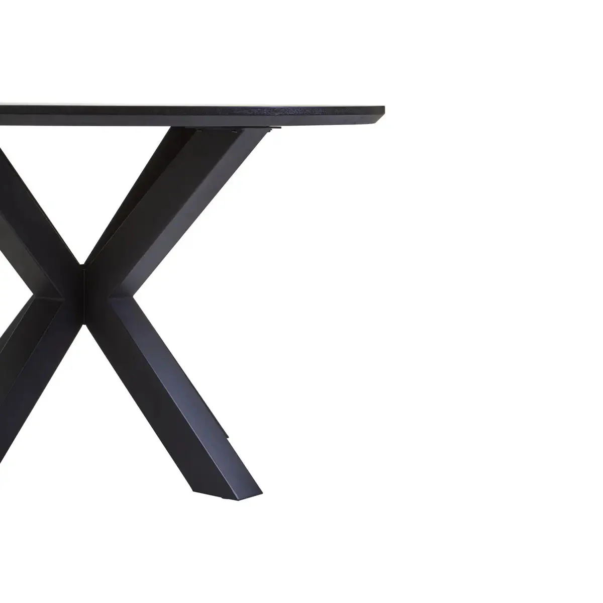 Beaumonde Home Salford Dining Table With Black Metal Legs - Image 3