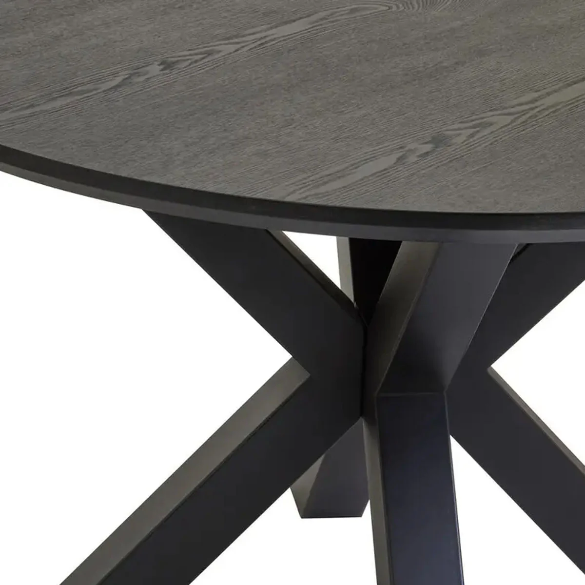 Beaumonde Home Salford Dining Table With Black Metal Legs - Image 4
