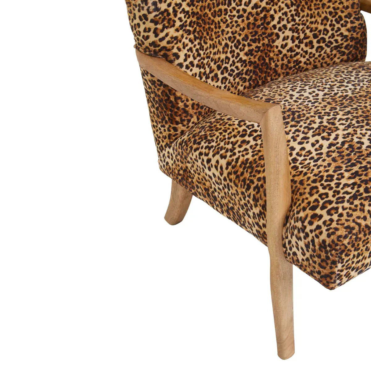 Beaumonde Home Cefena Leopard Print Chair - Image 8
