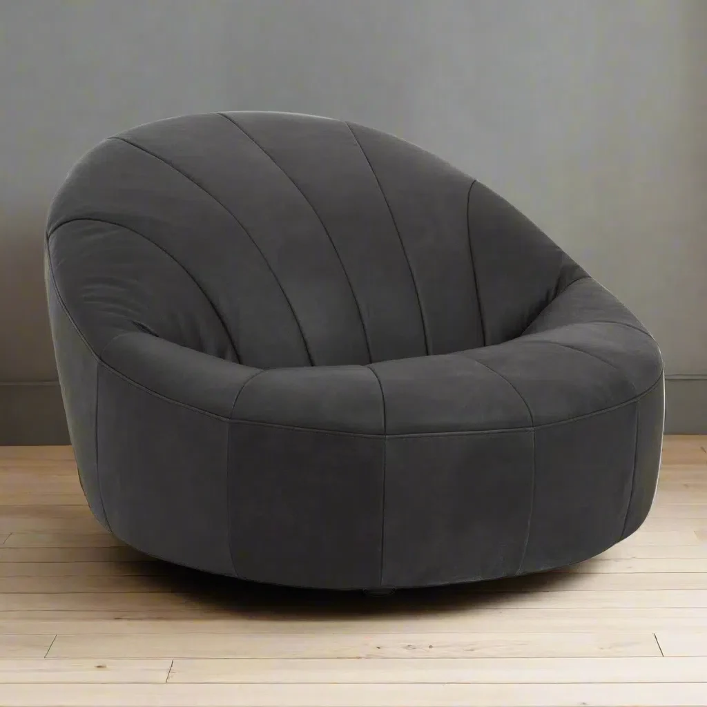 Beaumonde Home Shoreditch Ebony Leather Chair - Image 2