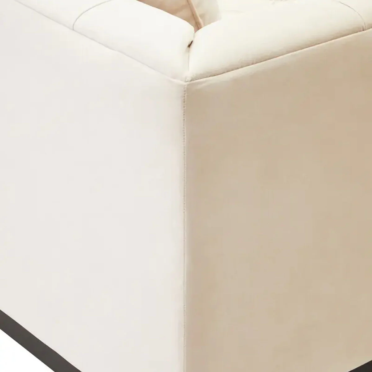 Beaumonde Home Sefira 2 Seat Ivory Fabric Sofa - Image 10