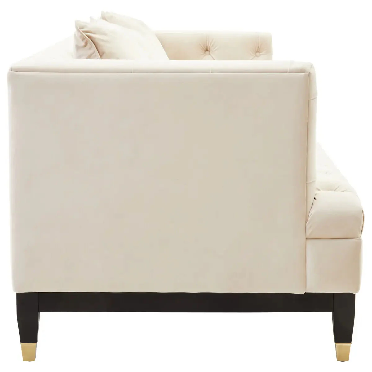 Beaumonde Home Sefira 3 Seat Viola Sand Fabric Sofa - Image 3