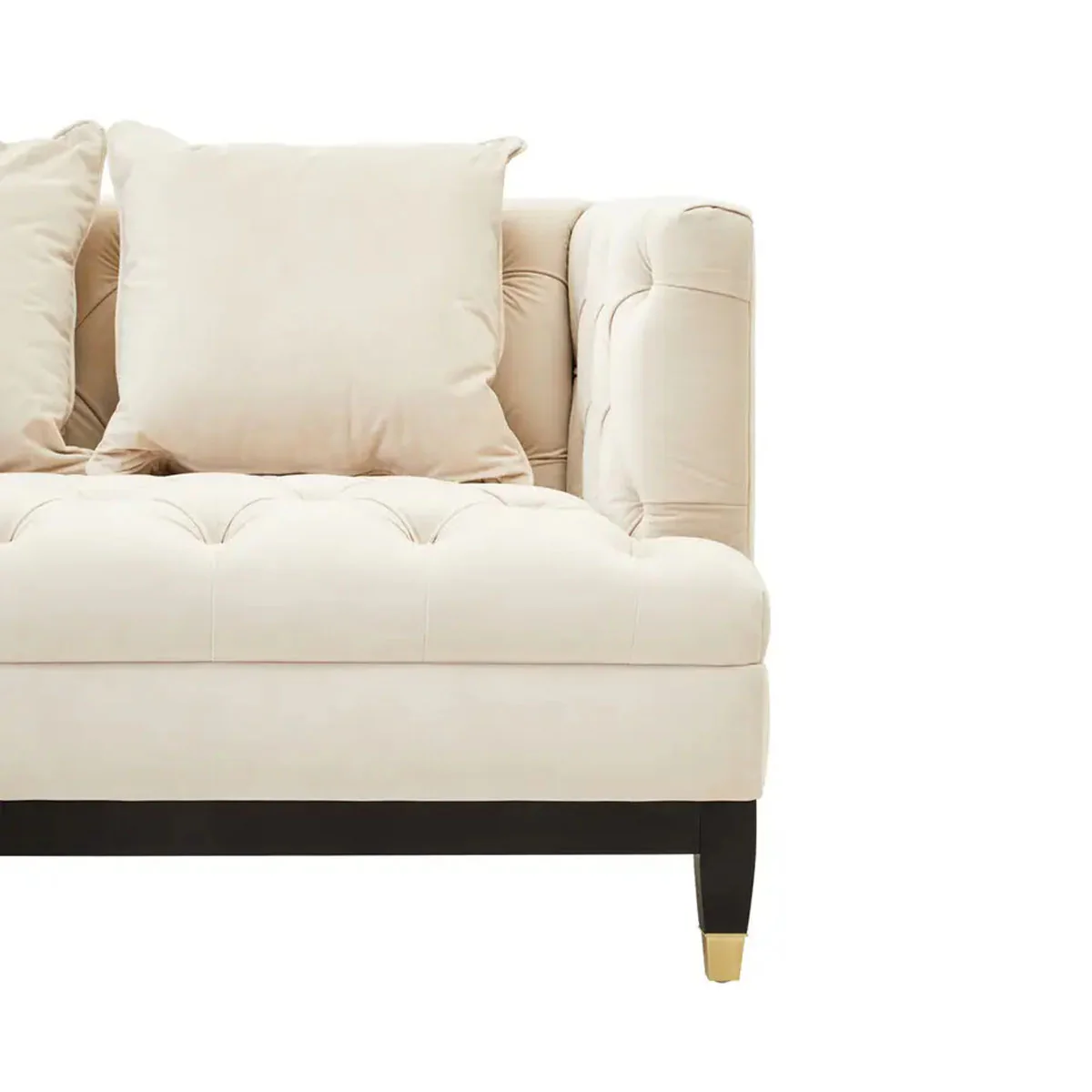 Beaumonde Home Sefira 3 Seat Viola Sand Fabric Sofa - Image 5