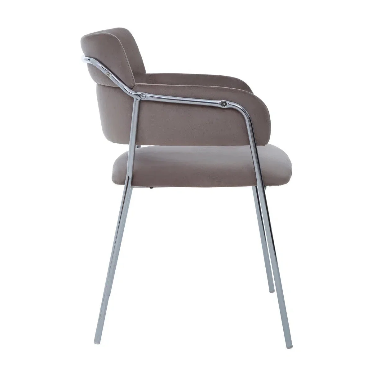 Beaumonde Home Tammin Mocha Velvet Dining Chair - Image 3