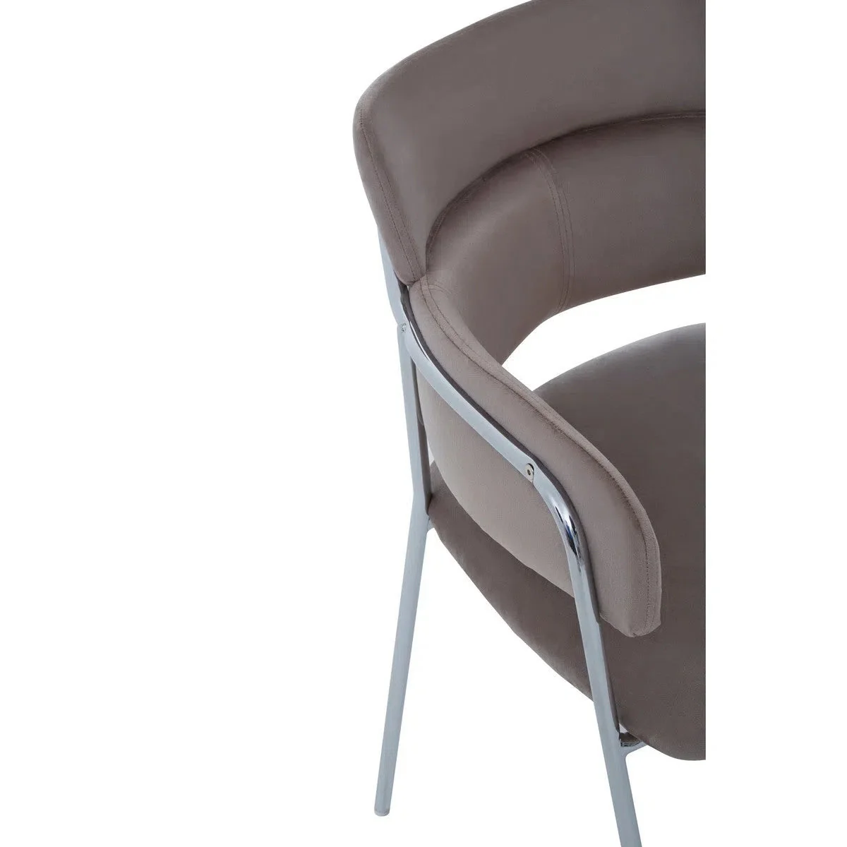 Beaumonde Home Tammin Mocha Velvet Dining Chair - Image 5