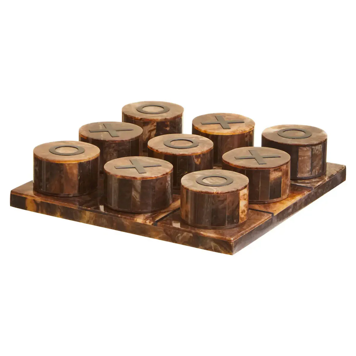 Beaumonde Home Churchill Games Brown and Black Finish Noughts And Crosses - Image 2