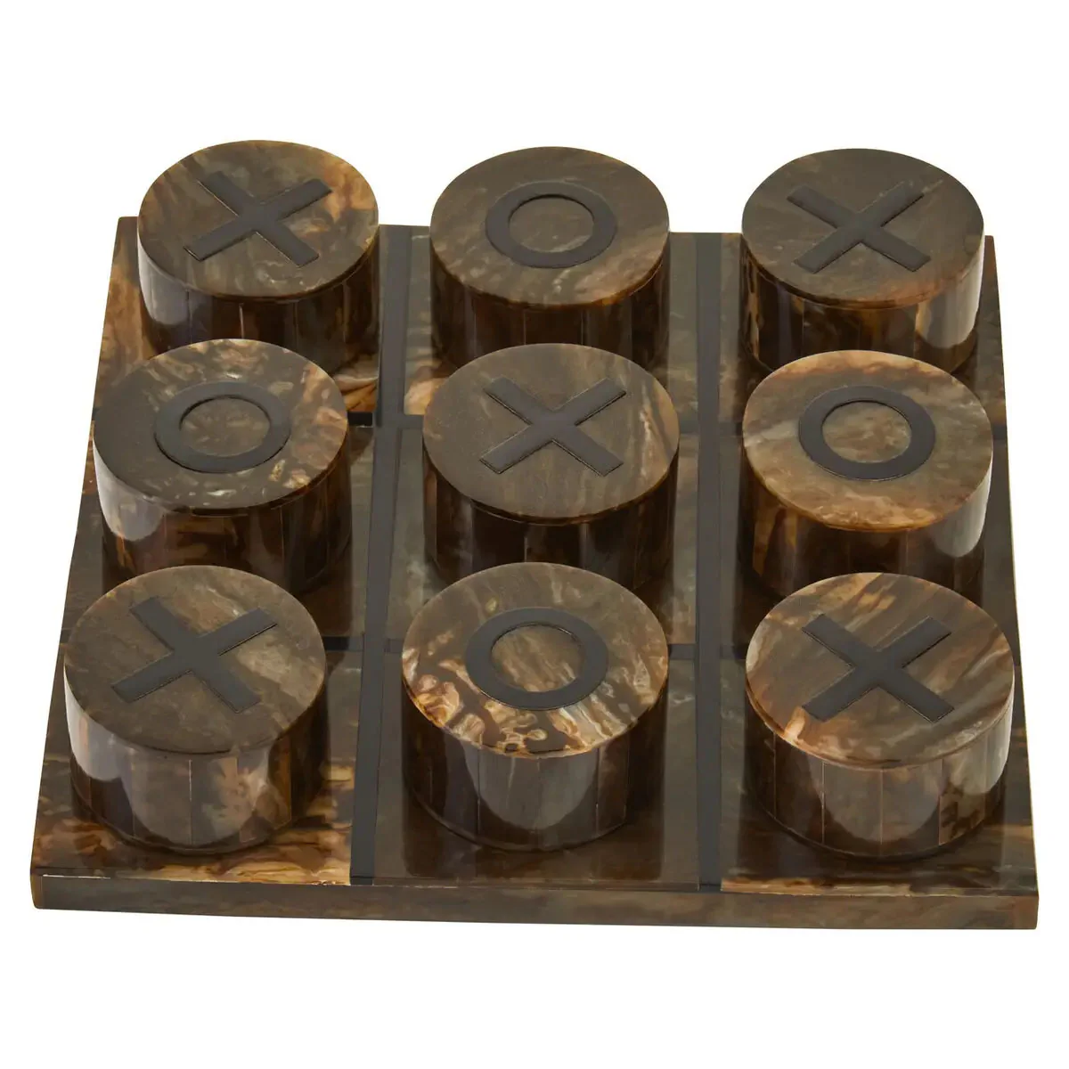 Beaumonde Home Churchill Games Brown and Black Finish Noughts And Crosses - Image 3