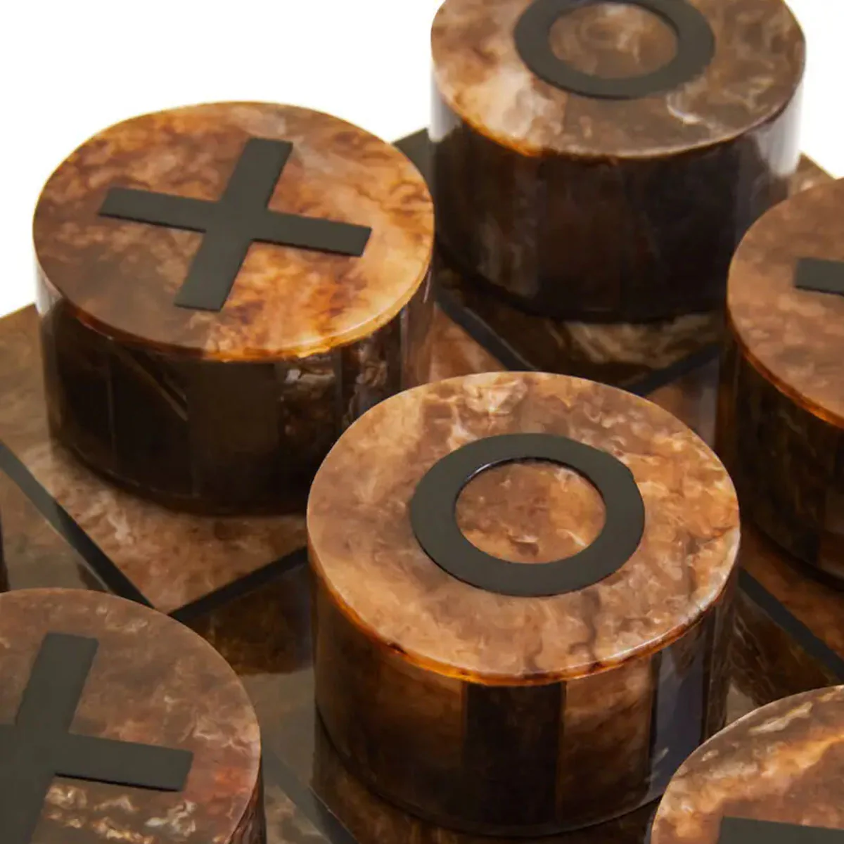Beaumonde Home Churchill Games Brown and Black Finish Noughts And Crosses - Image 5