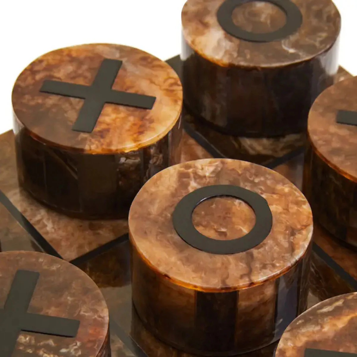 Beaumonde Home Churchill Games Brown and Black Finish Noughts And Crosses - Image 9