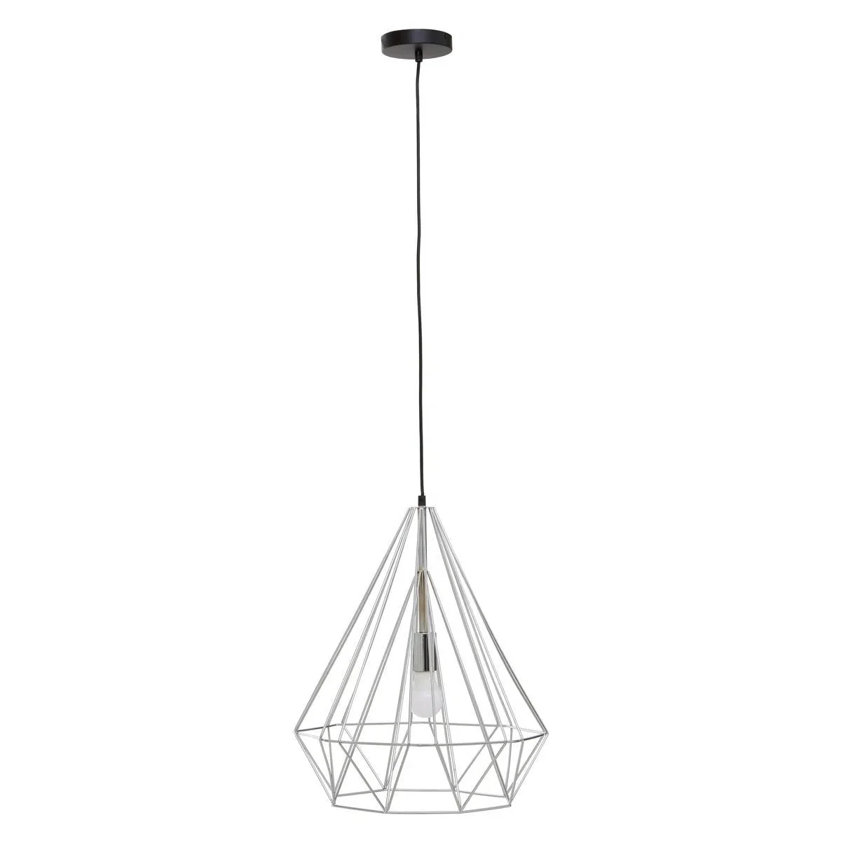 Beaumonde Home Geo Chrome Conical Pendant Light - Image 4