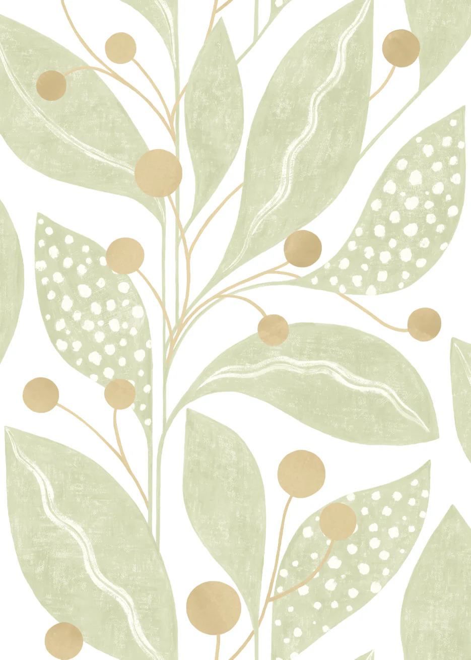 Ohpopsi Berry Dot Wallpaper - Artichoke - Image 2