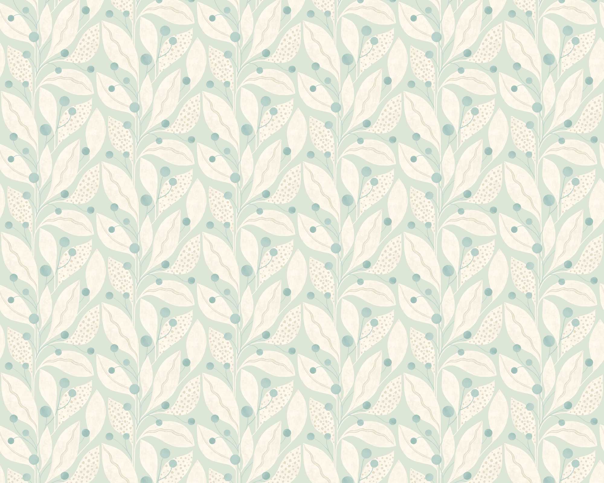 Ohpopsi Berry Dot Wallpaper - Duck Egg - Image 3