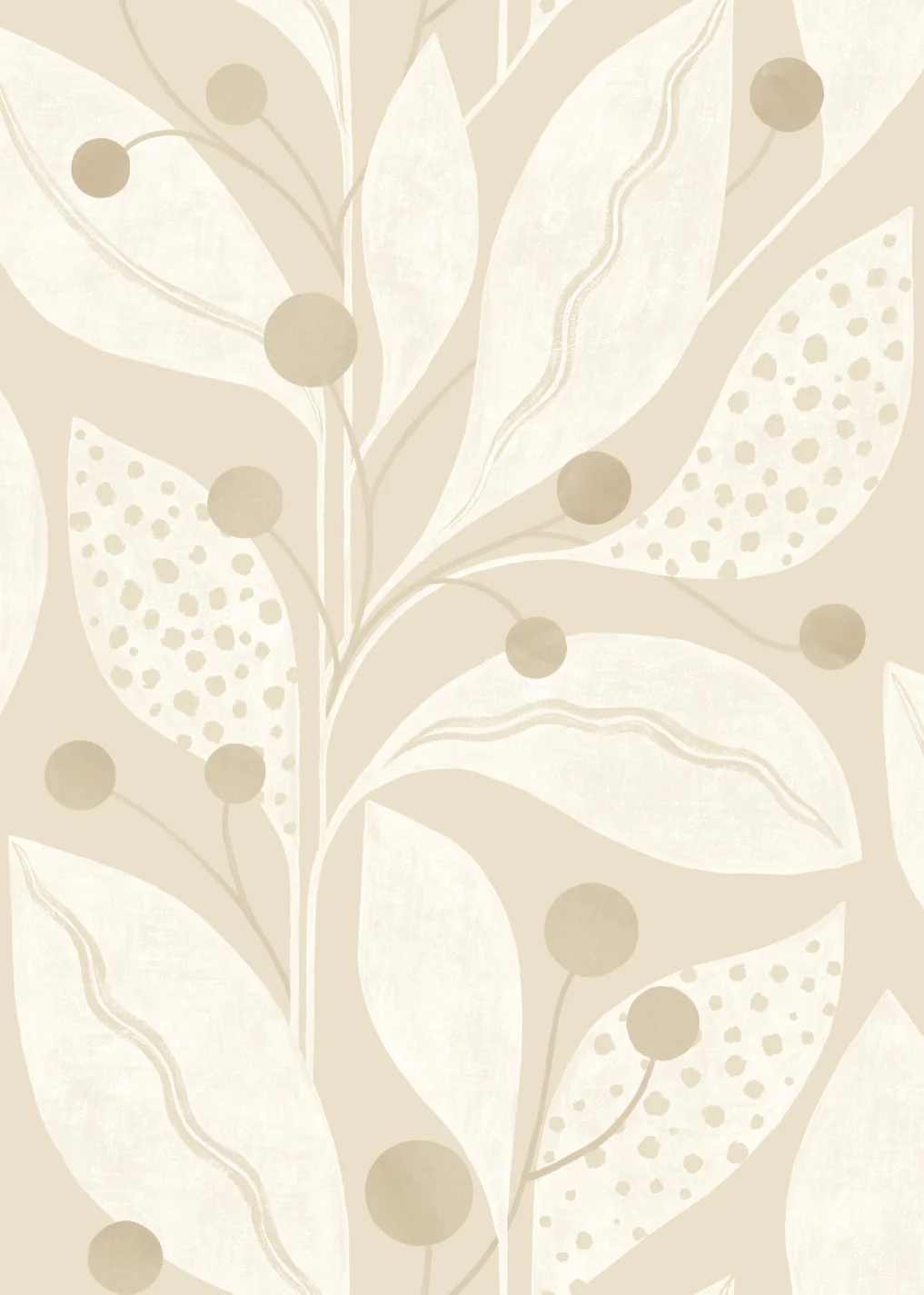 Ohpopsi Berry Dot Wallpaper - Flax - Image 3