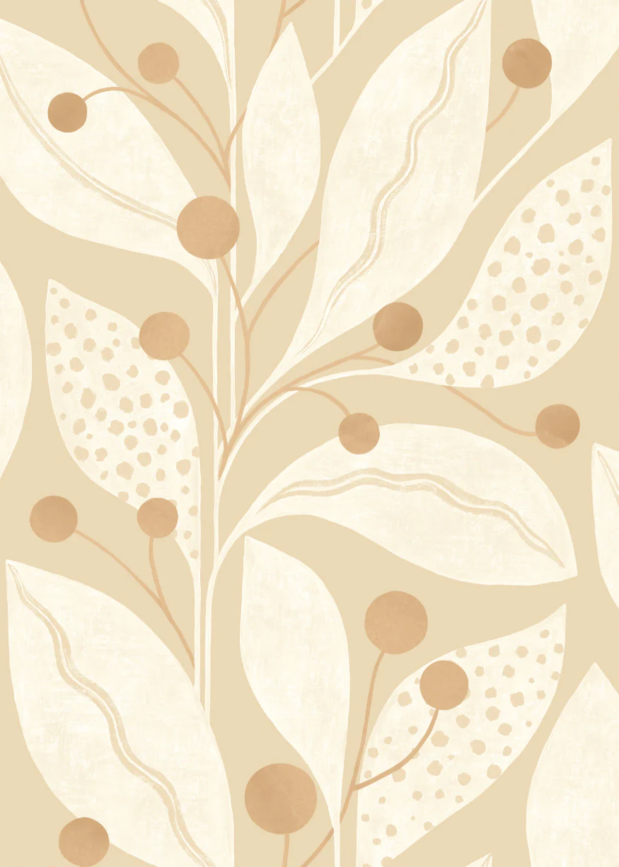 Ohpopsi Berry Dot Wallpaper - Shortbread - Image 2