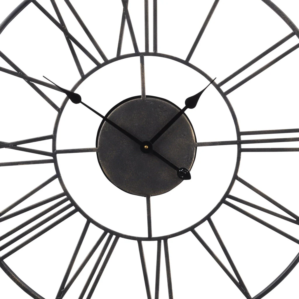 Libra Interiors Large Skeletal Outdoor Wall Clock - Image 3