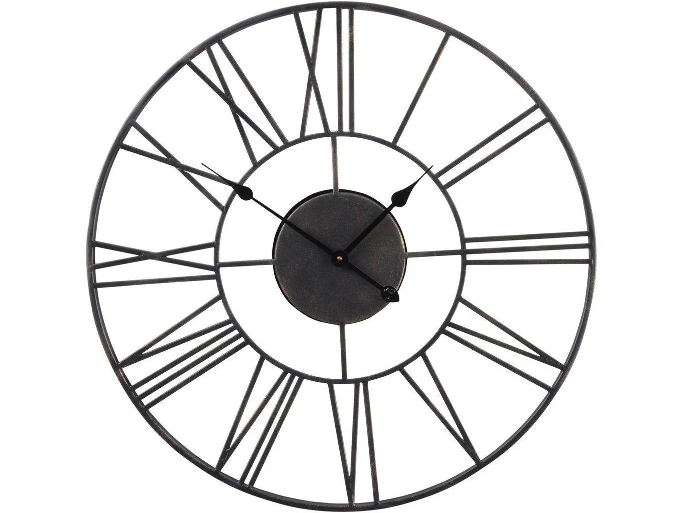 Libra Interiors Large Skeletal Outdoor Wall Clock - Image 4