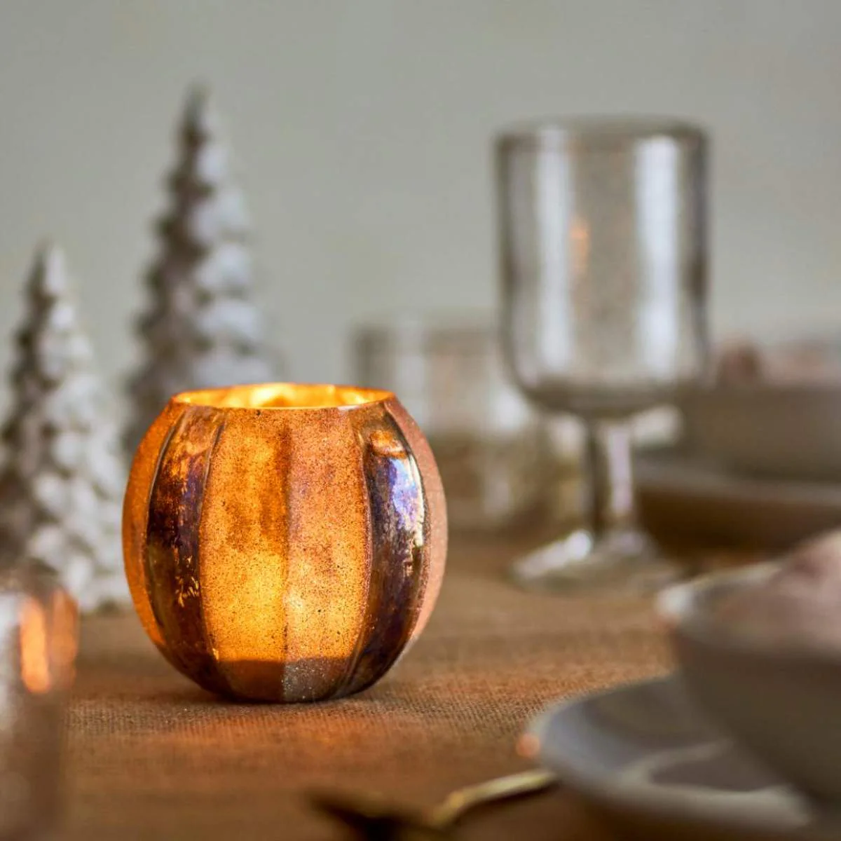 Bloomingville Felecia Votive, Gold, Recycled Glass - Image 3